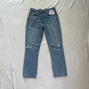 Agolde Riley High Rise Straight Crop Jeans